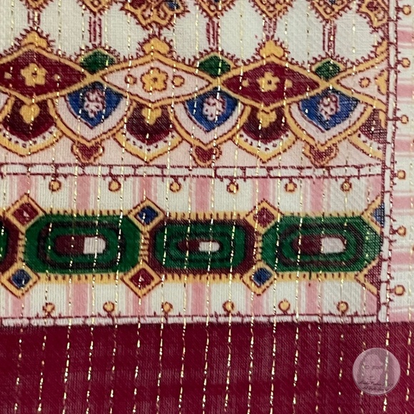 Large Scarf or Shawl Wool Metallic Fringe India Motif Metropolitan Museum of Art - Picture 9 of 10